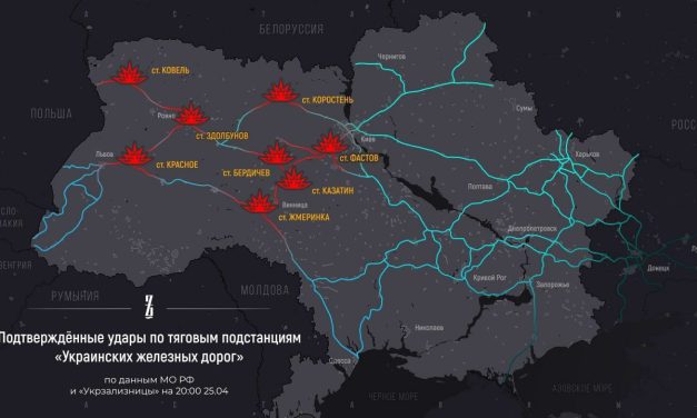 Armi ad alta precisione a lungo raggio hanno distrutto 6 sottostazioni ferroviarie ucraine